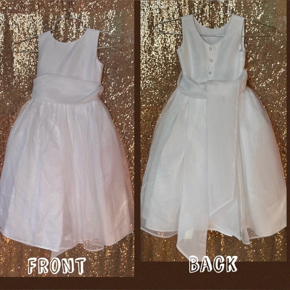 US Angels Organza TankDress for girls size 5 round neck and sleeveless